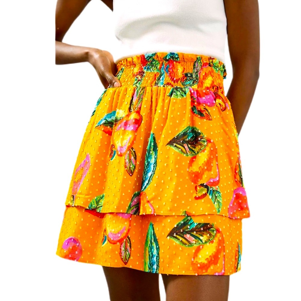 Anthropologie x Farm Rio Savana Tiered Mini Skirt, M, NWOT